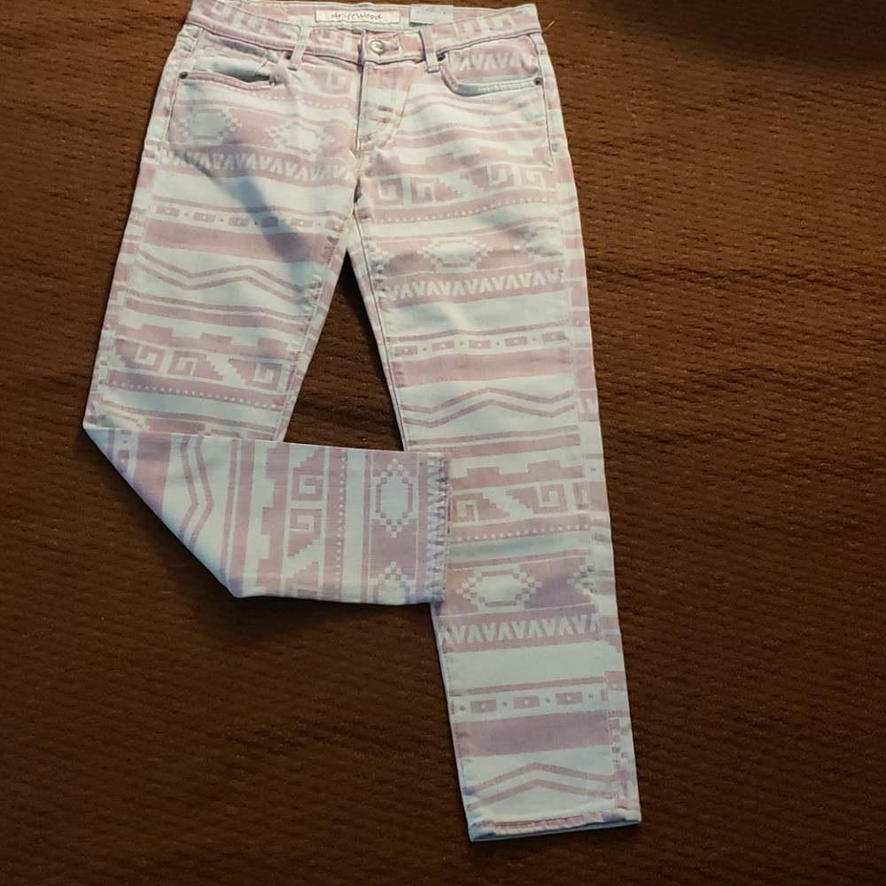 Sundance Driftwood Faire Isle Aztec Print Capri 6